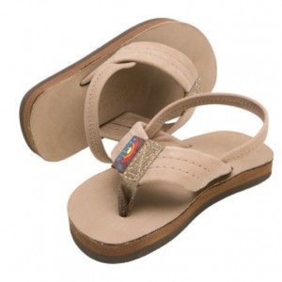 baby rainbow flip flops